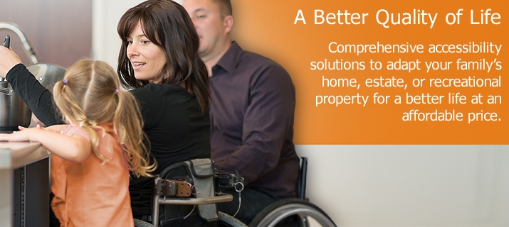 A man and a women in wheelchairs with a child cooking at the sink.
